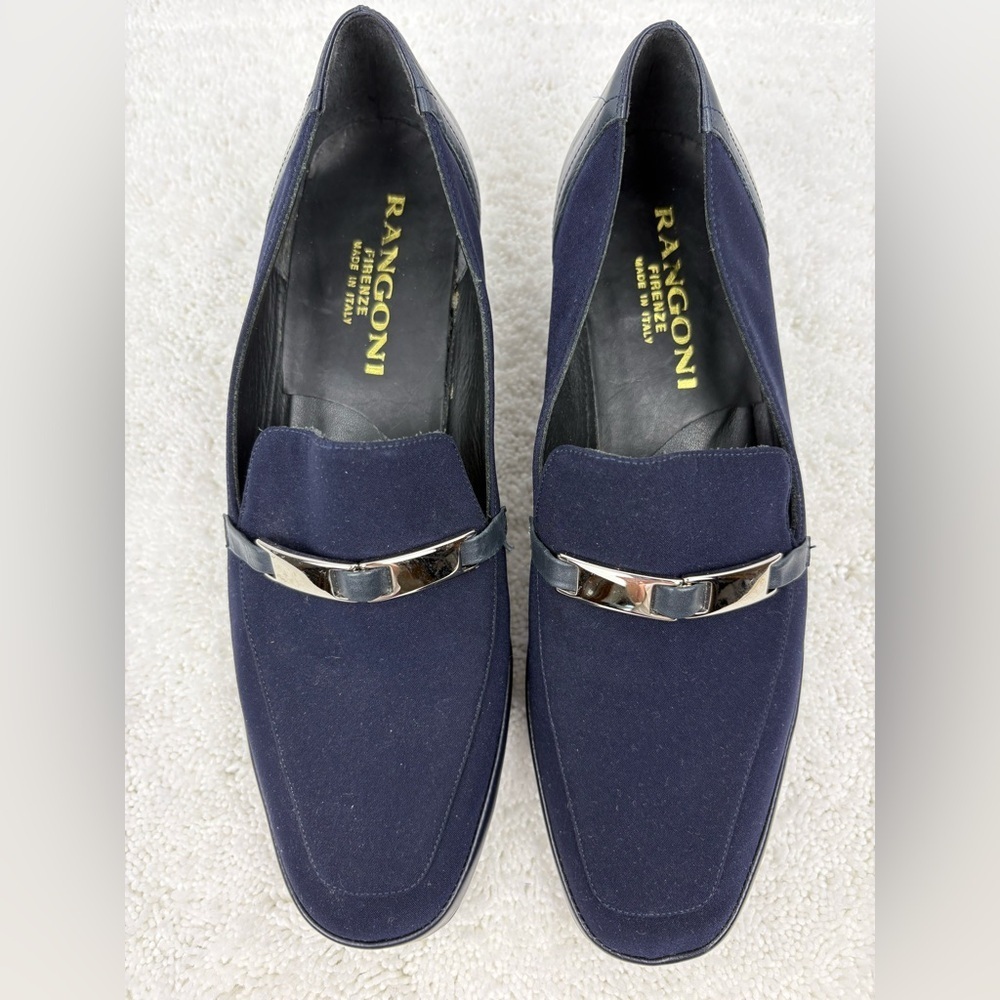Rangoni Firenze Women’s Navy Blue Slip-On Dress Pumps-Made in Italy-Size: 8C